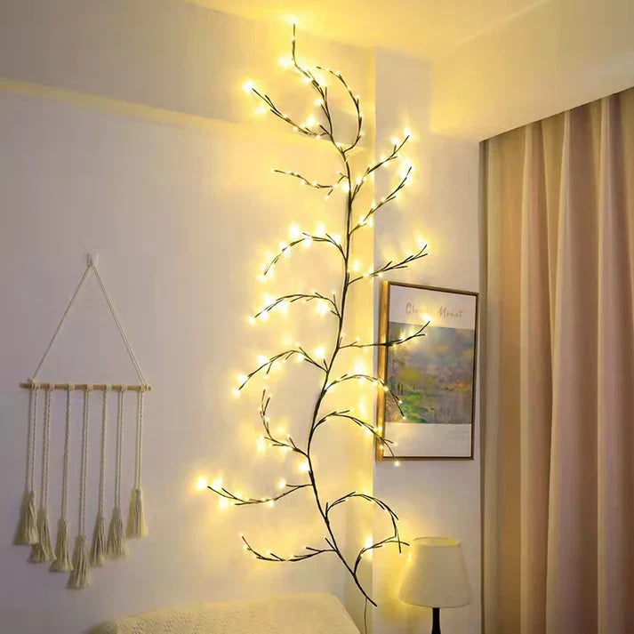 Moktan Sabai Willow Vine LED String Light | Decorative Hanging Branch Lamp for Wall Decor