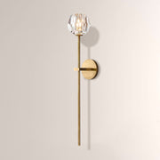 Moktan Sabai Luxury Crystal Wall Sconce Brass Bedroom Vanity Light Lacquered Burnished Brass