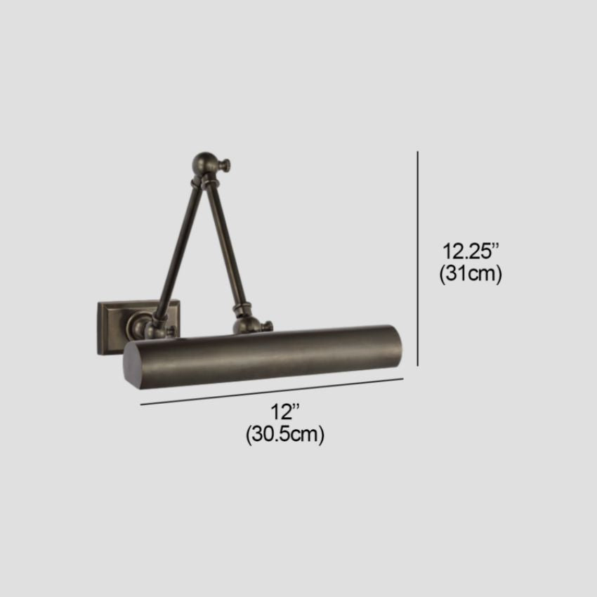 Moktan Sabai Brass LED Picture Light 12" 18" Dimmable E12 Art Wall Lamp