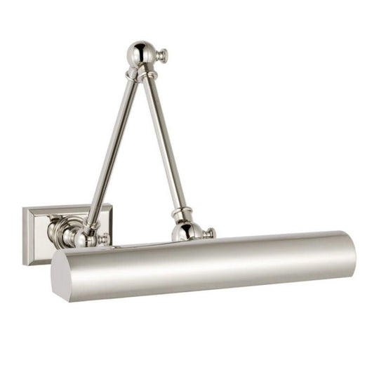 Moktan Sabai Brass LED Picture Light 12" 18" Dimmable E12 Art Wall Lamp Polished Nickel 12″ W