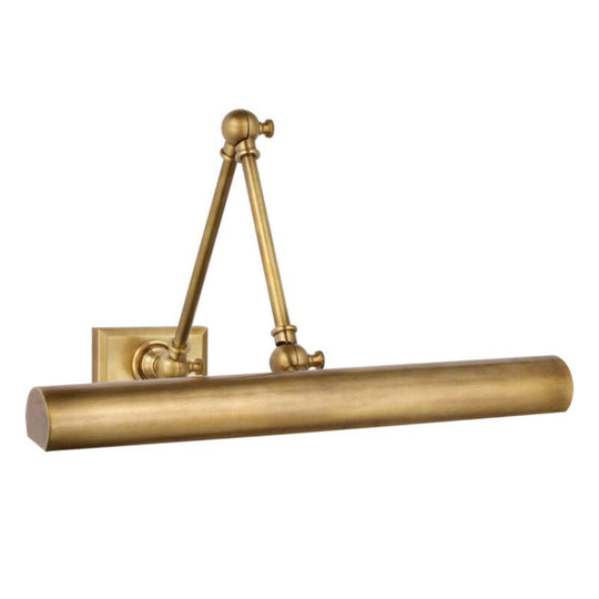 Moktan Sabai Brass LED Picture Light 12" 18" Dimmable E12 Art Wall Lamp Antique Brass 18″ W