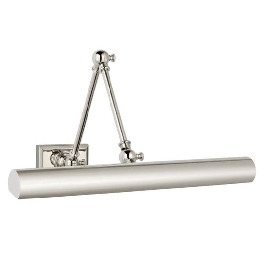 Moktan Sabai Brass LED Picture Light 12" 18" Dimmable E12 Art Wall Lamp Polished Nickel 18″ W