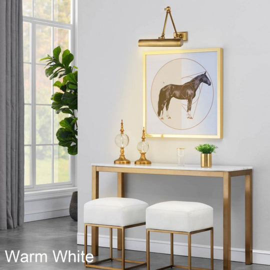 Moktan Sabai Brass LED Picture Light 12" 18" Dimmable E12 Art Wall Lamp