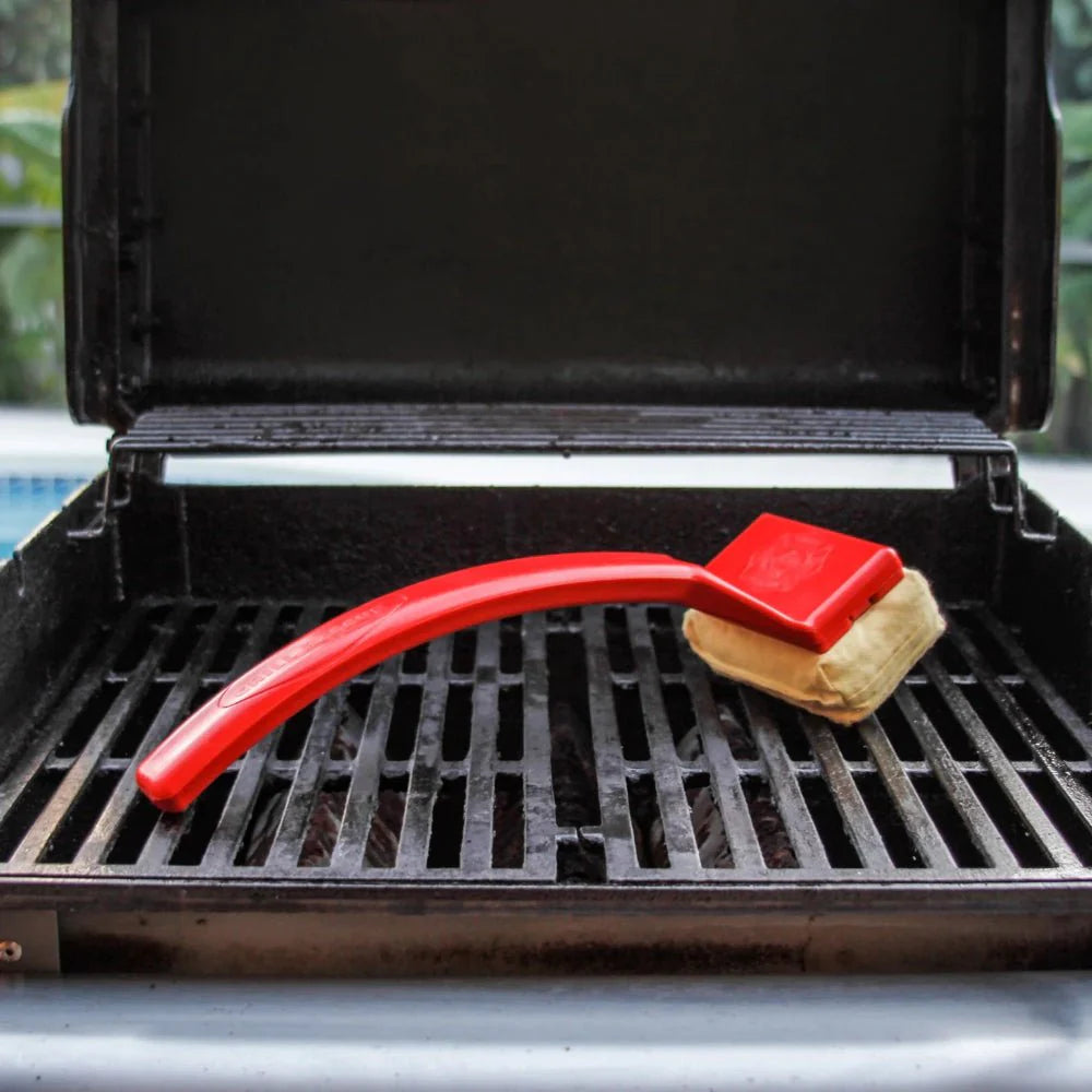 Moktan Sabai Bristle-Free Grill Steam Cleaner Brush with Long Handle