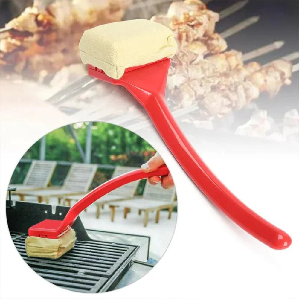 Moktan Sabai Bristle-Free Grill Steam Cleaner Brush with Long Handle