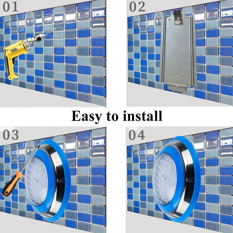 Moktan Sabai 15W LED Pool Light IP68 Waterproof Stainless Steel Underwater Wall Mounted Light