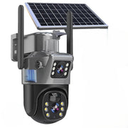 Moktan Sabai DualGuard Solar 4K Wireless Security Camera with Triple Lens & 10x Zoom WiFi 64GB Card