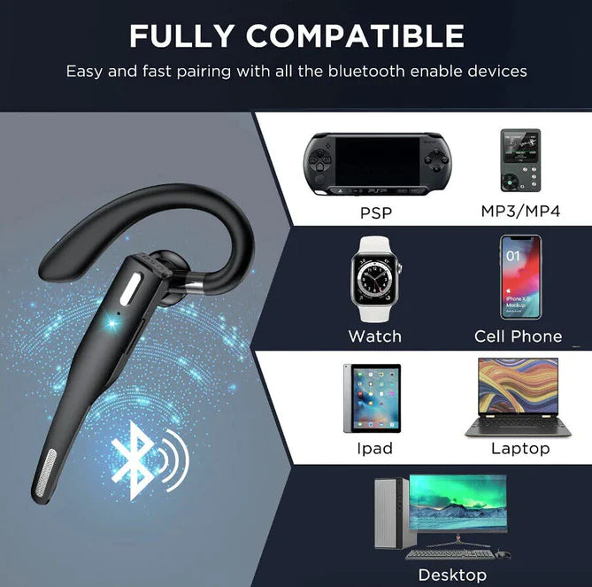 Moktan Sabai Bluetooth 5.1 Wireless Headset Noise Cancelling Hands Free Earphone