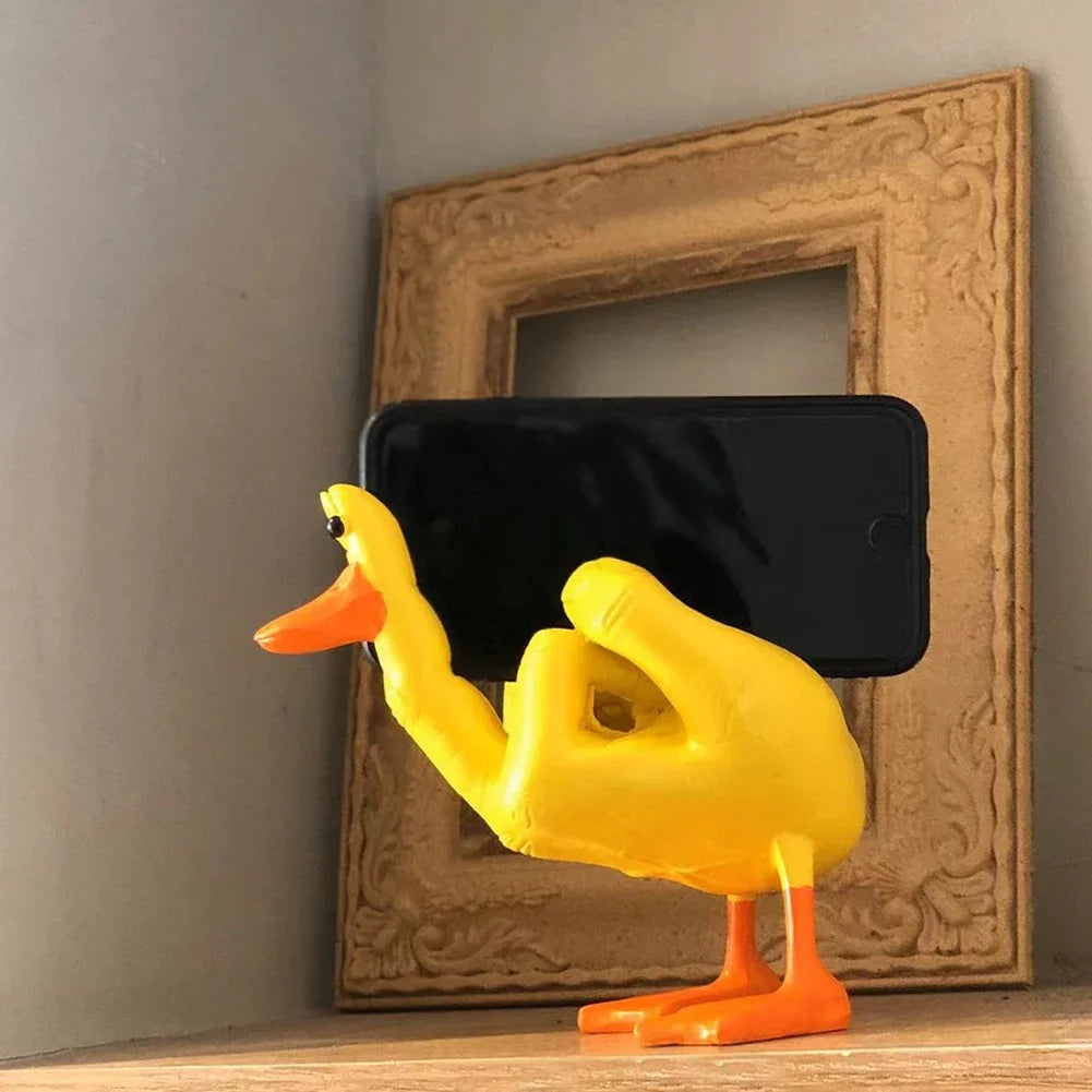 Moktan Sabai Resin Duck Sculpture | Playful Home Decor Figurine
