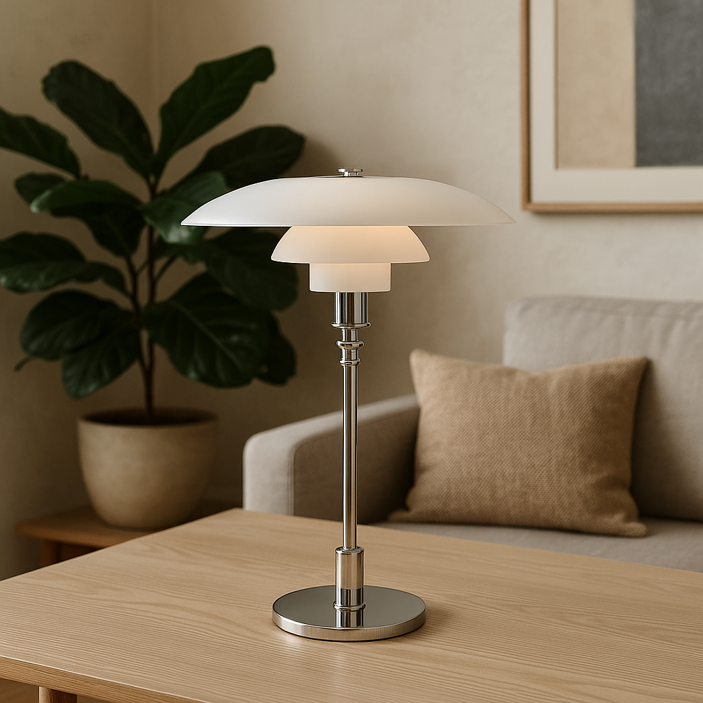 Moktan Sabai Dimmable Table Lamp with Rotary Switch LED E27 Iron Glass Desk Lamp