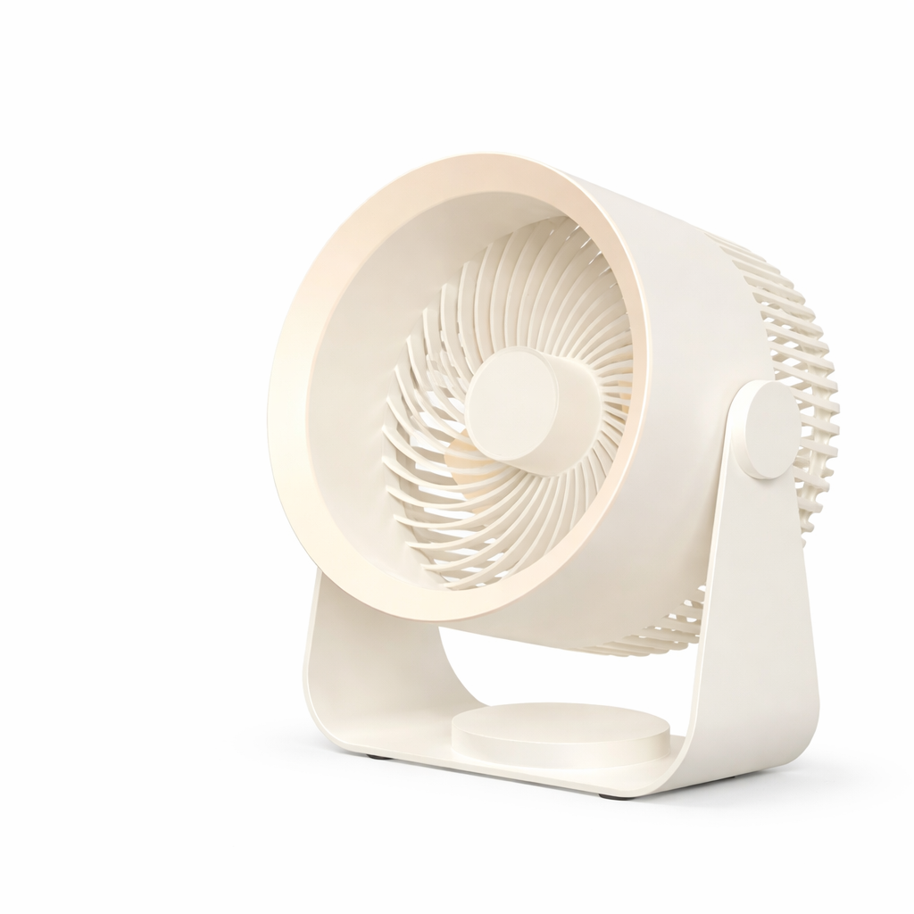 Moktan Sabai Portable Fan | Battery Operated Personal Fan with 4000mAh Rechargeable Battery | Lightweight Design for Indoor and Outdoor Cooling 4000mAh Beige