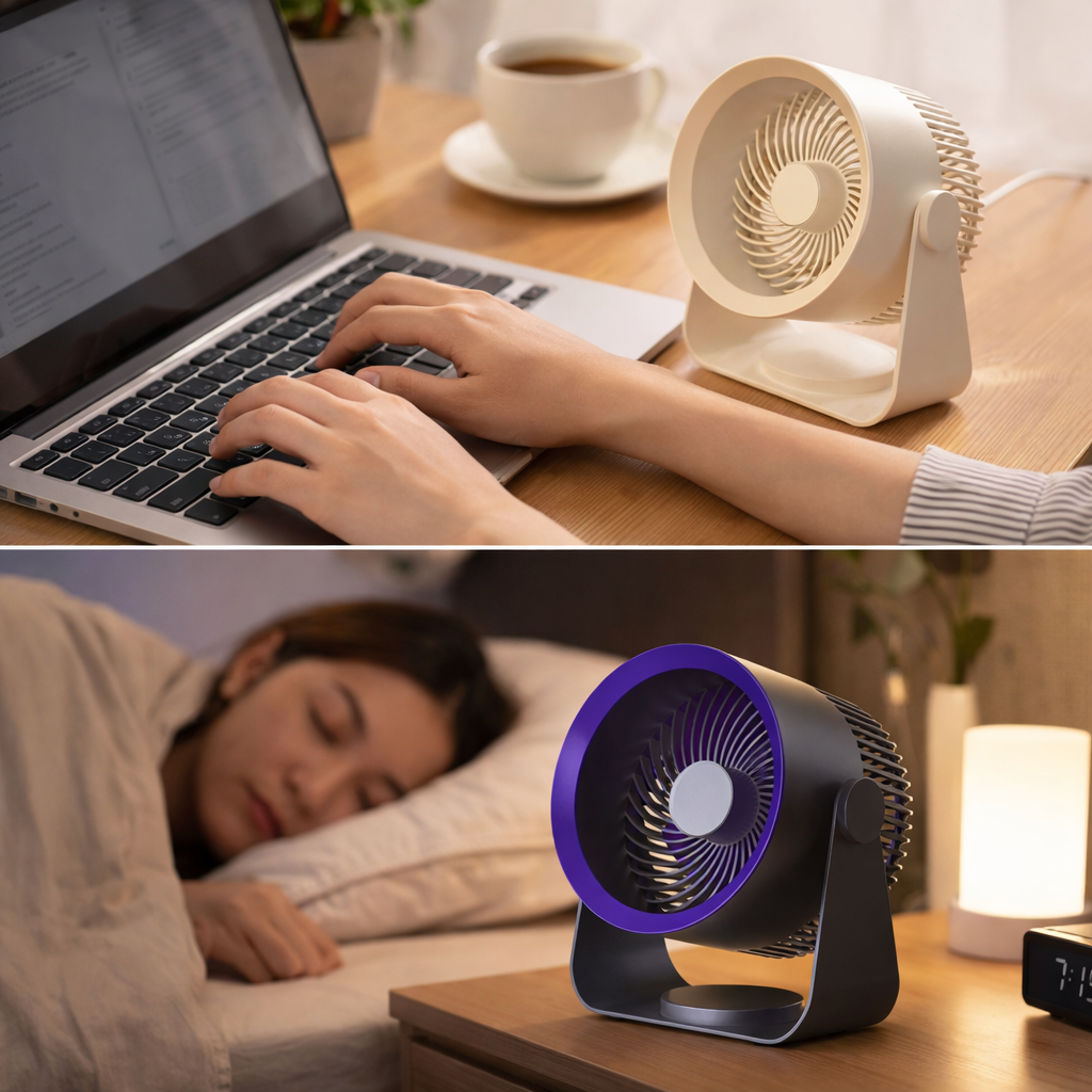 Moktan Sabai Portable Fan | Battery Operated Personal Fan with 4000mAh Rechargeable Battery | Lightweight Design for Indoor and Outdoor Cooling