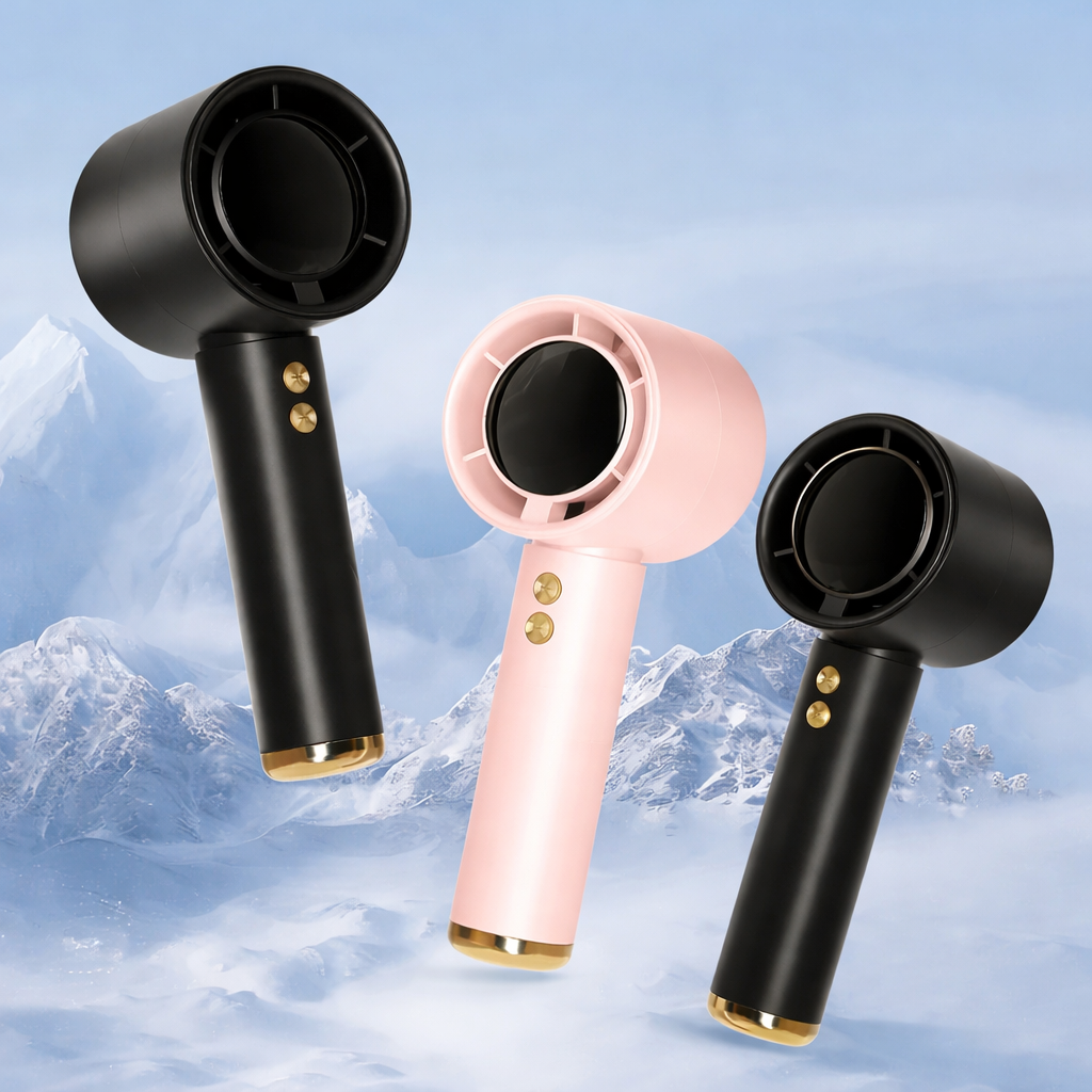 Moktan Sabai Turbo Mini | Handheld Fan with 100-Speed Control | Portable Misting Fan for Personal Cooling
