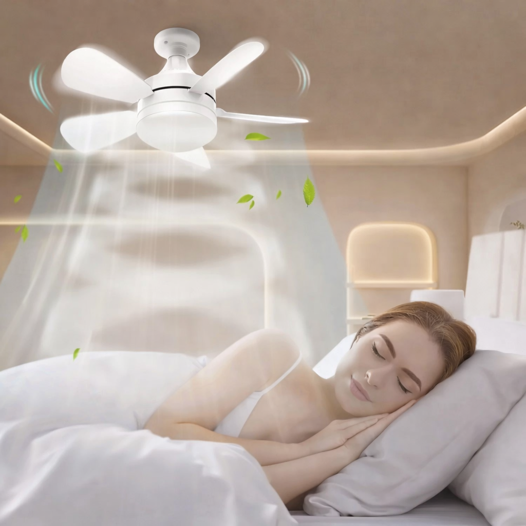 Moktan Sabai Ceiling Fan Light | Flush Mount Ceiling Fan with Remote Control & Dimmable Brightness | Versatile Lighting for Comfort