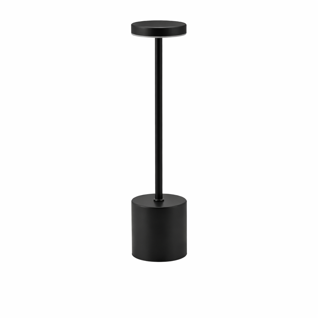 Moktan Sabai Cordless LED Table Lamp Dimmable Touch Night Light for Bar Restaurant Ambient Decor Black
