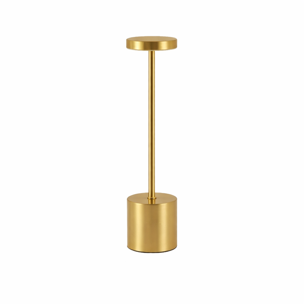 Moktan Sabai Cordless LED Table Lamp Dimmable Touch Night Light for Bar Restaurant Ambient Decor Gold
