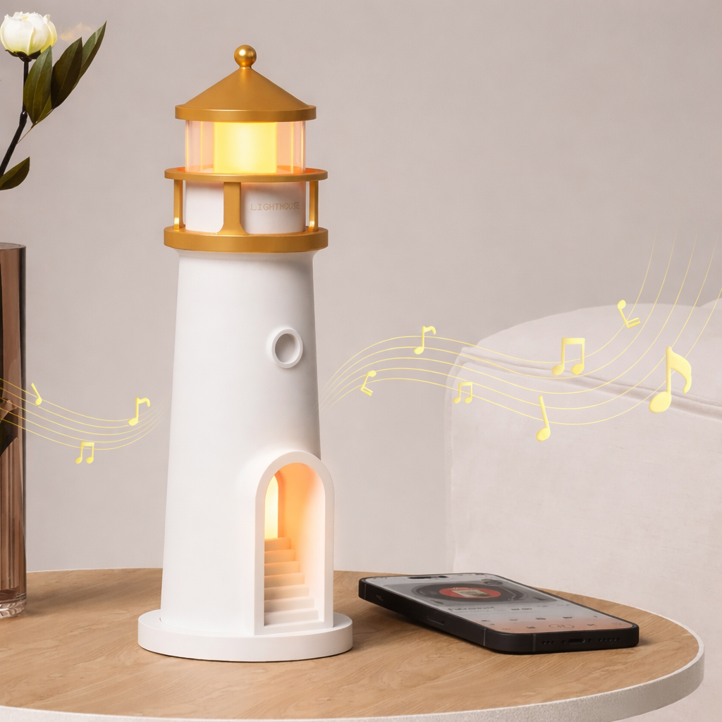 Moktan Sabai Moon Projection Night Light Lighthouse Lamp Motion Sensor Dimmable Bluetooth Gift