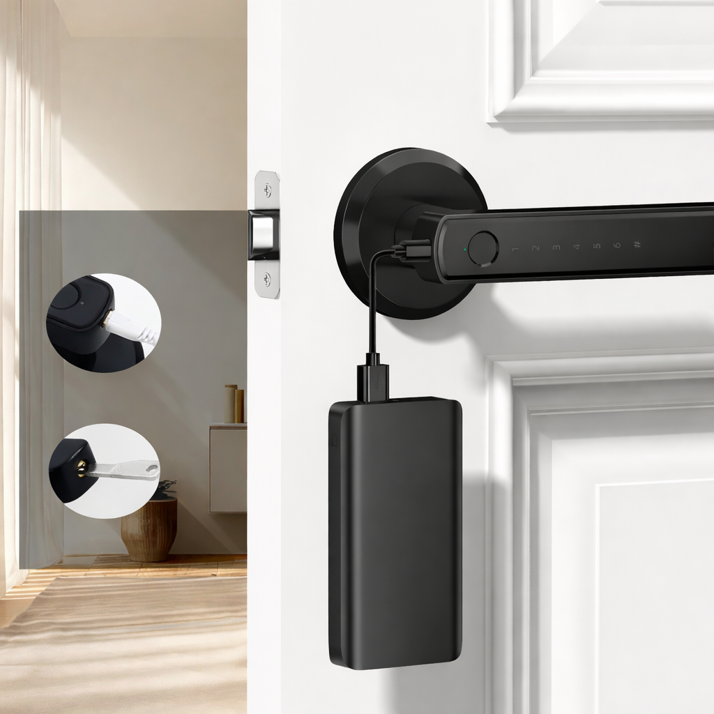 Moktan Sabai Fingerprint Smart Door Lock with App Control Touchscreen Keypad Passcode Unlock