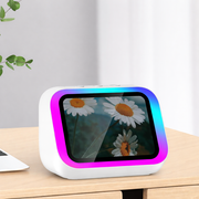 Moktan Sabai Smart Alarm Clock Bluetooth Speaker with Night Light Weather Display Music Player