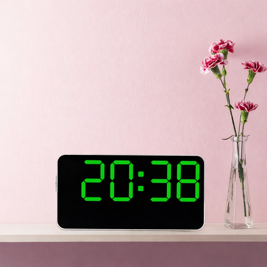 Moktan Sabai Giant Digital Wall Clock with Temperature Date Time Smart Home LED Display