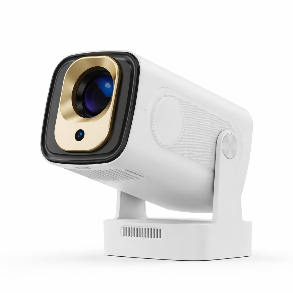 Moktan Sabai Android 11 4K Projector 1080P Auto Focus Dual WiFi BT5.4 Home Outdoor Movie HY310 White