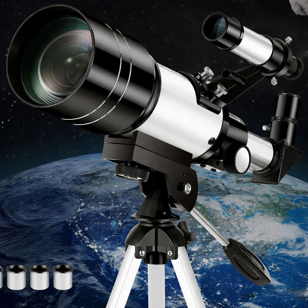 Moktan Sabai Professional Astronomical Telescope 150X Zoom F30070 HD Moon Viewing Beginner Stargazing 0.45M tripod