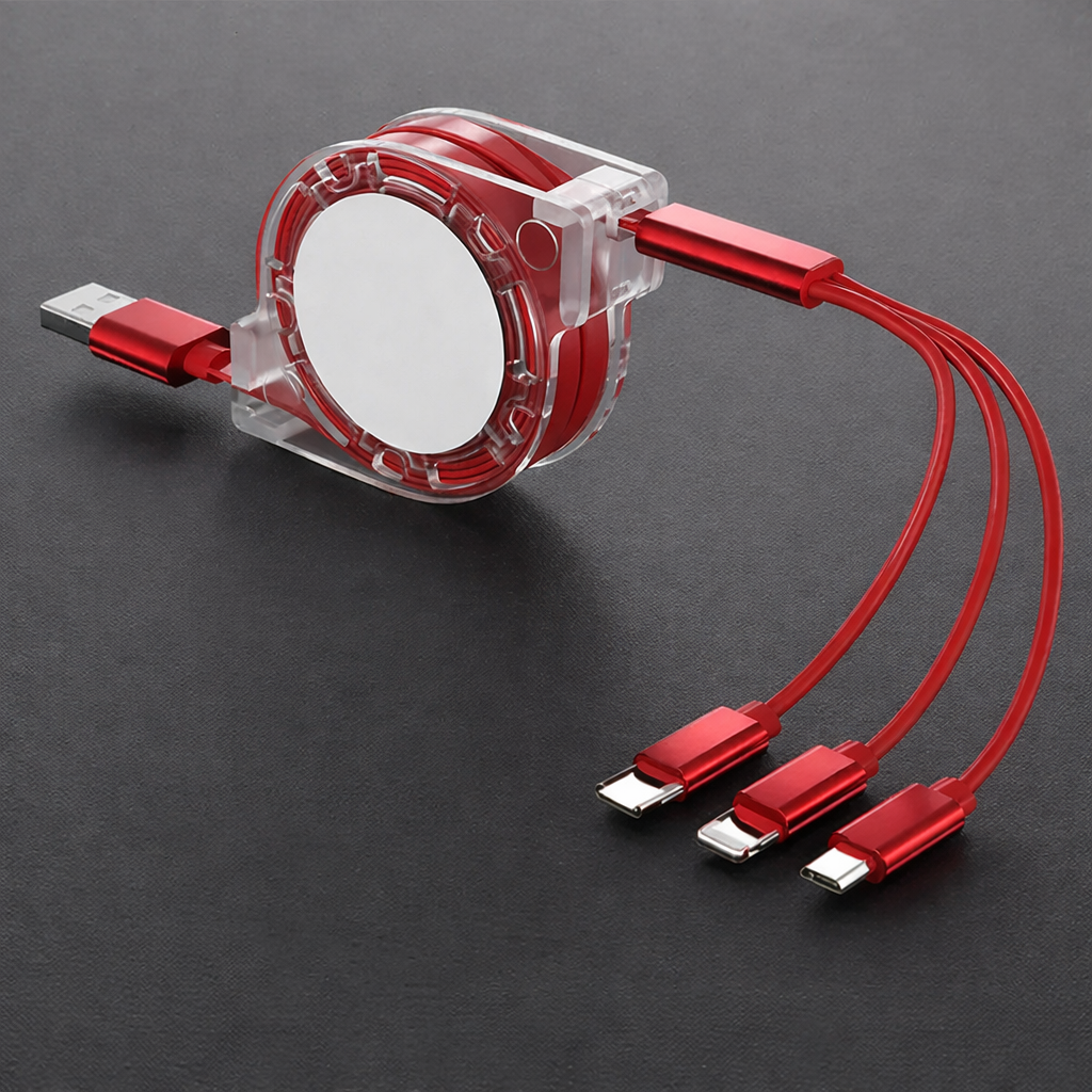 Moktan Sabai 3 in 1 USB Charging Cable | Fast Charging Type C Micro USB iPhone Charger Cord