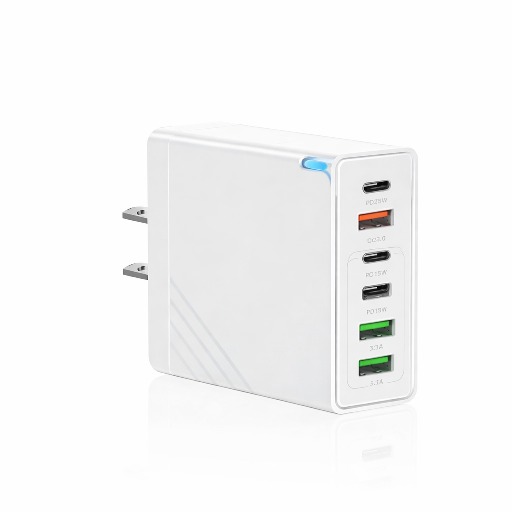 Moktan Sabai 160W Multi-Port USB Charger – Fast Charging Type-C Wall Adapter for iPhone & Android US White
