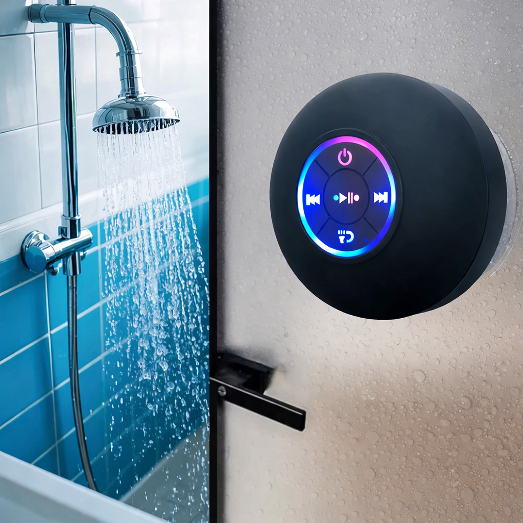 Moktan Sabai Portable Waterproof Bluetooth Speaker with LED Light Suction Cup Outdoor