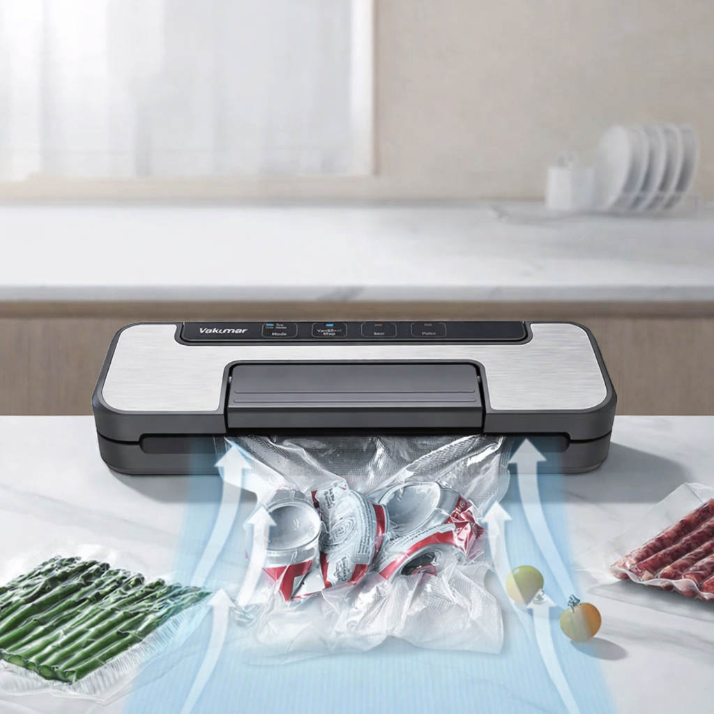 Moktan Sabai Vacuum Sealer Machine 80Kpa Sous Vide Food Saver Handle Type Multifunctional VH1506