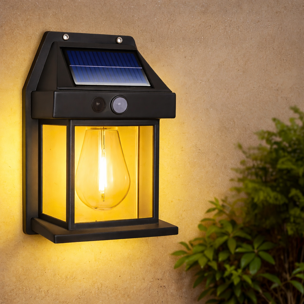 Moktan Sabai Powerful Solar Wall Light – Waterproof LED Fence Lamp with Light Sensor Outdoor