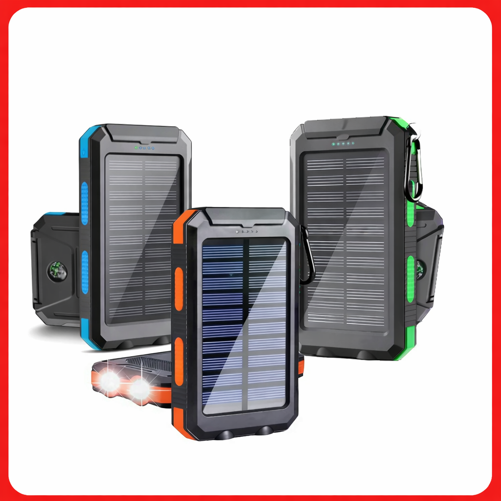 Moktan Sabai Gaiaray 30000mAh Solar Power Bank Dual USB Waterproof LED Outdoor Travel Charger