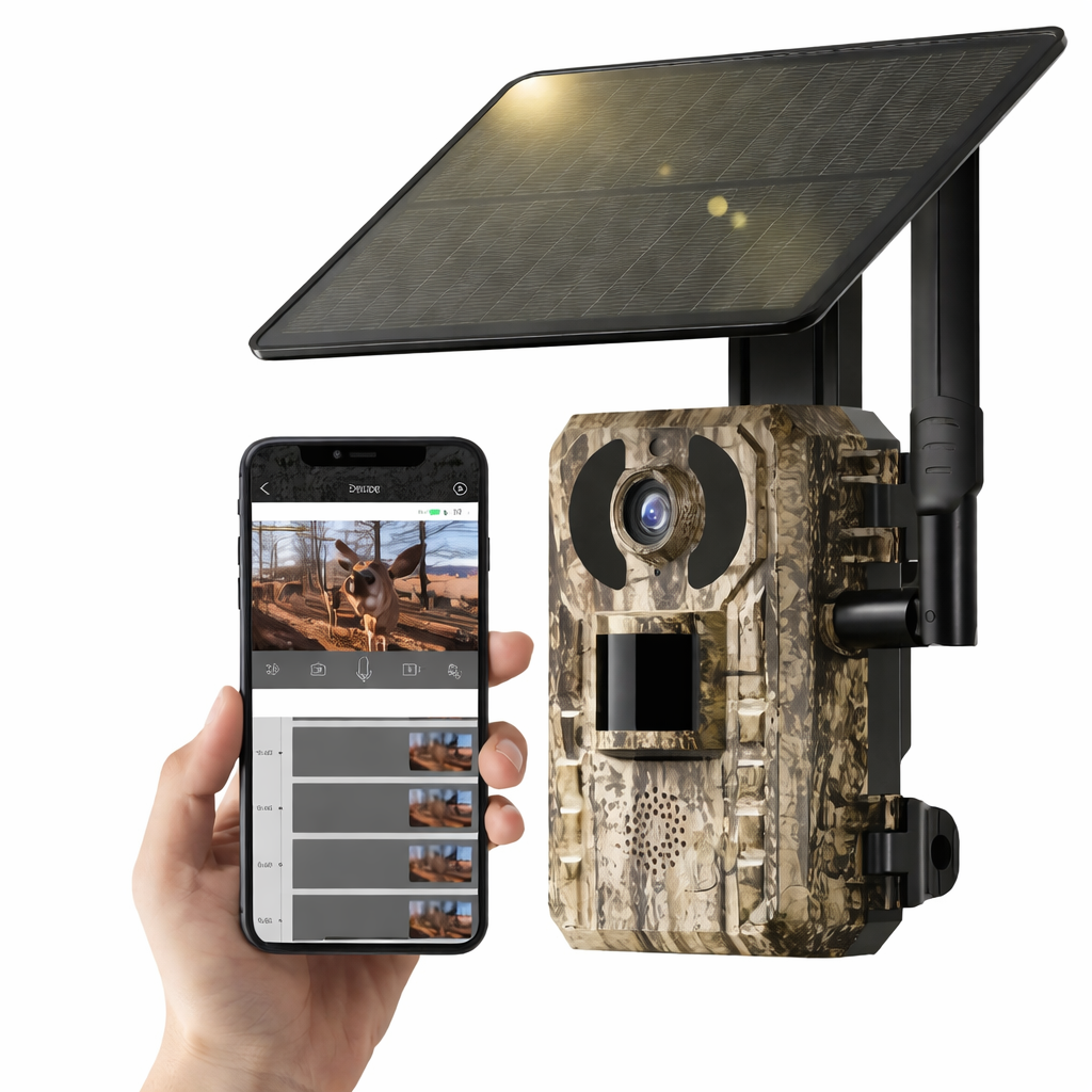 Moktan Sabai 4K Hunting Trail Camera with 4G Live View - Solar Powered, 0.2s Trigger & Auto Night Vision 4K Cellular Camera