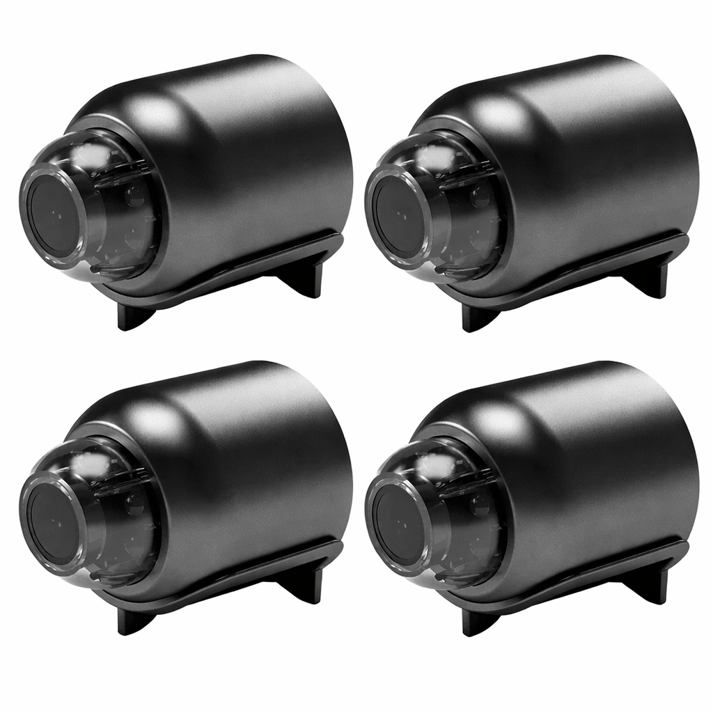Moktan Sabai 1080P HD Mini WiFi Security Camera Indoor Baby Monitor Night Vision IP Cam Black 4PCS