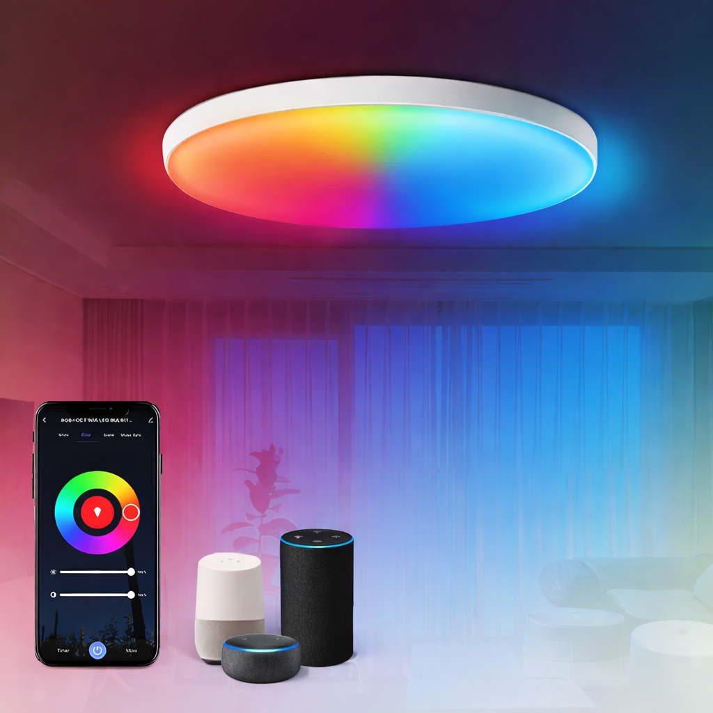 Moktan Sabai Smart WiFi RGB Ceiling Light 24W App Control Alexa Google Home Bedroom Lamp