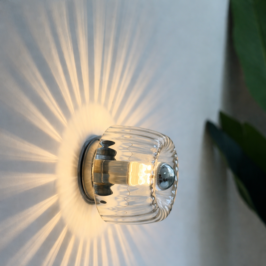 Moktan Sabai Nordic Bauhaus Glass Ceiling Light Retro LED Wall Lamp for Living Room Hallway Diameter 16cm