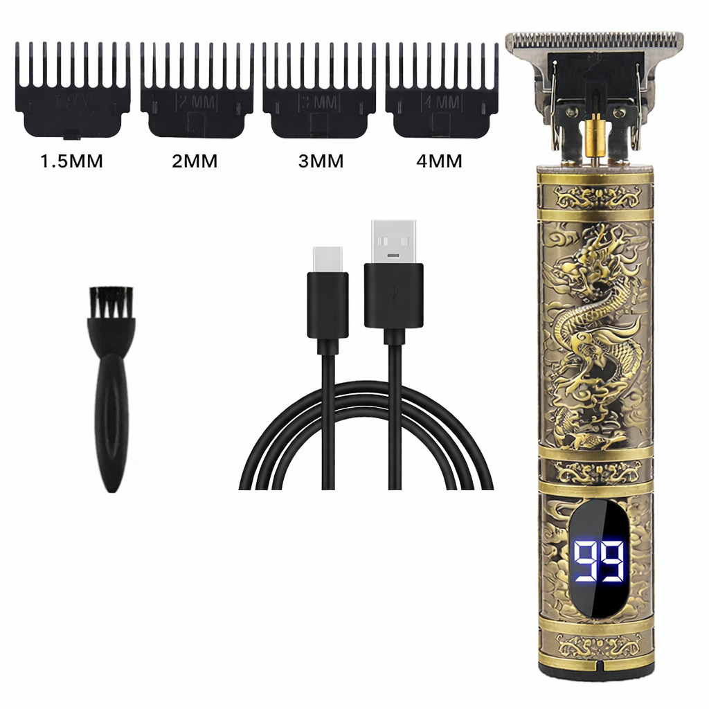 Moktan Sabai Professional Hair Clipper Beard Trimmer USB Rechargeable Barber Shaver 067-Dragon