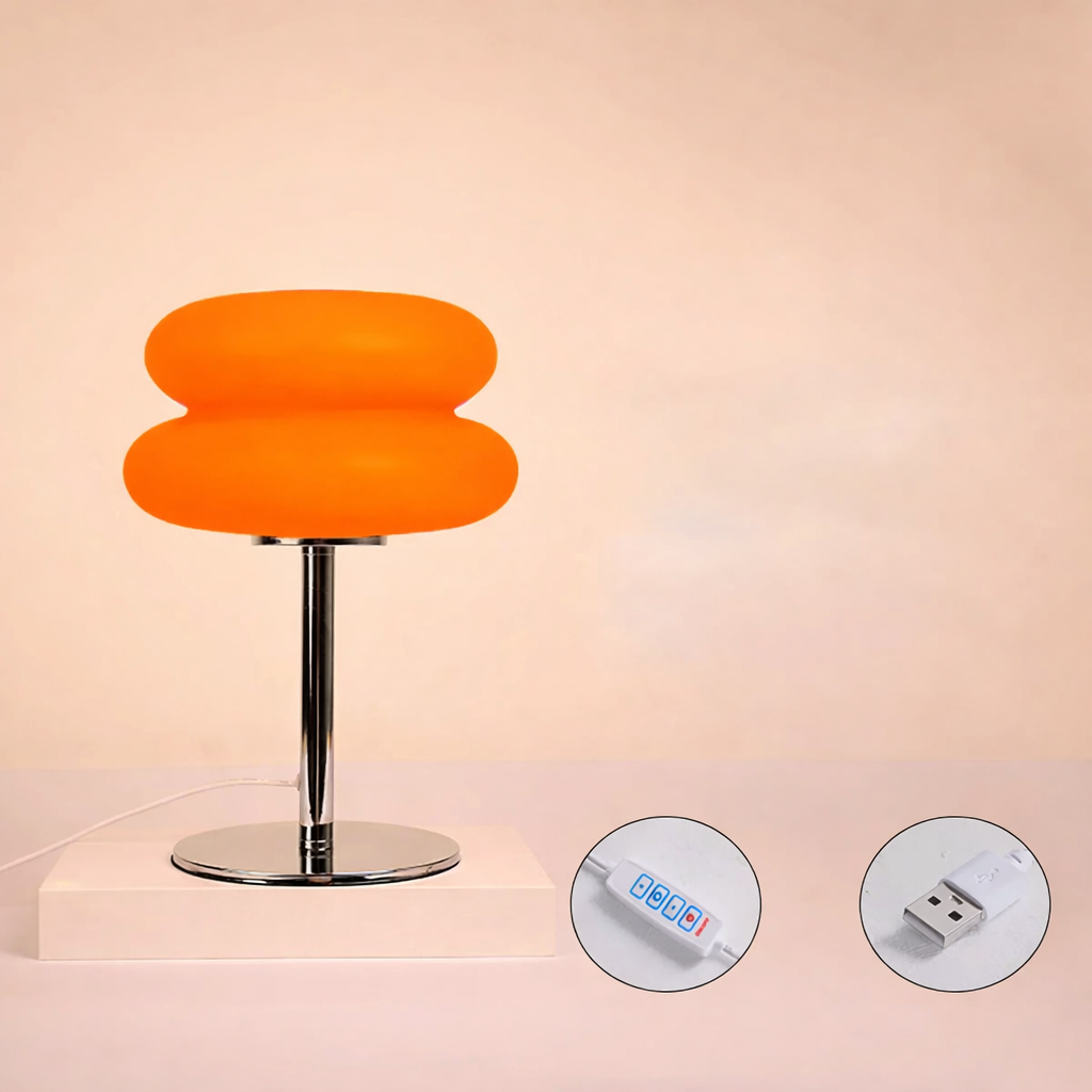 Moktan Sabai Creamy Style Bedside Table Lamp USB Plug 3 Color Dimmable Living Room Light C-style USB plug