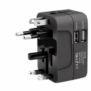 Moktan Sabai Universal AC Power Adapter EU US Plug Converter Dual USB Travel Charger
