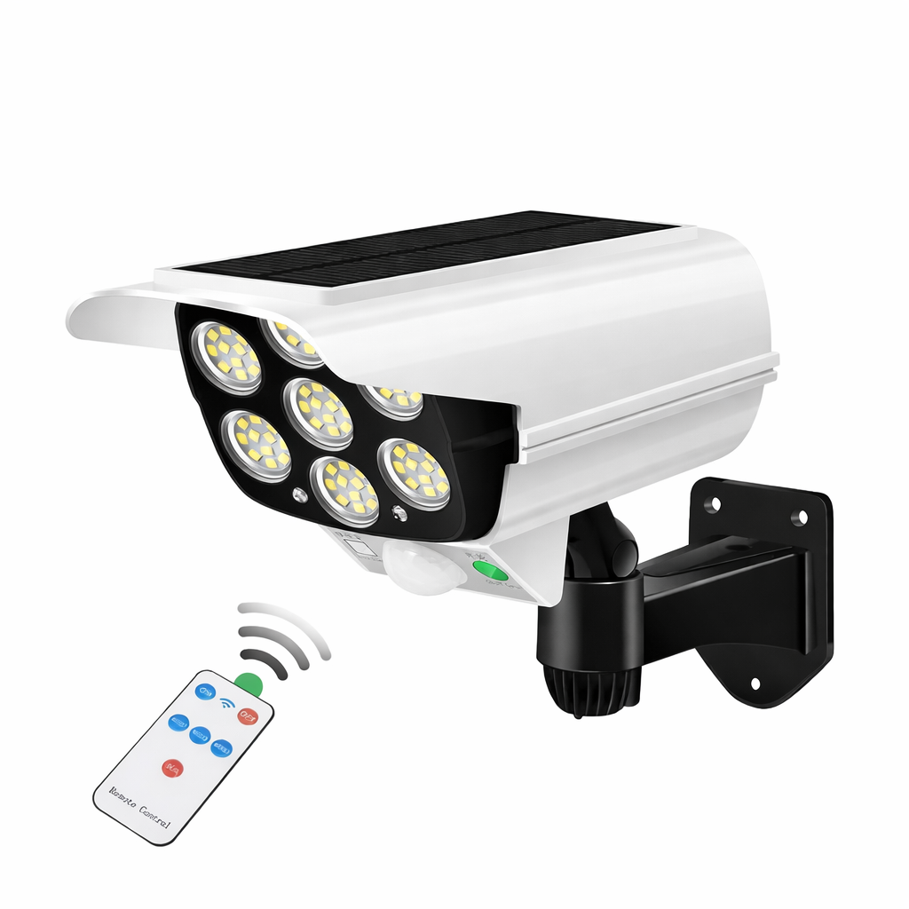 2000LM Solar Motion Sensor Outdoor LED Security Floodlight Wireless 77LED Light