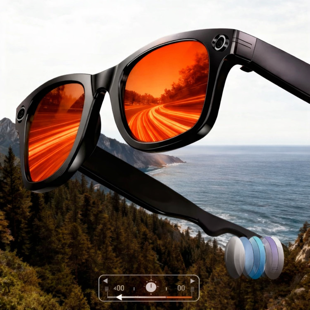Moktan Sabai AI Smart Glasses Photochromic Camera Bluetooth Call Music Voice Assistant