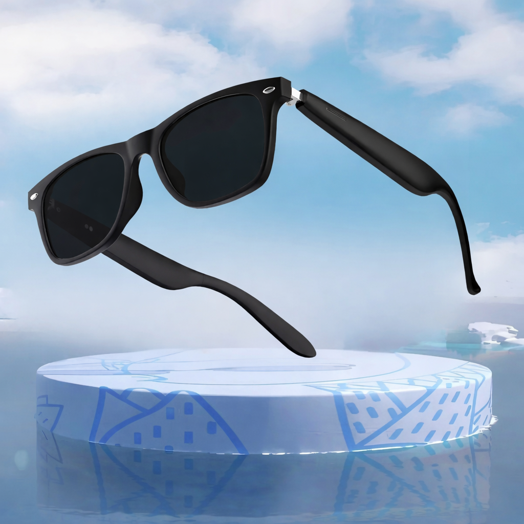 Moktan Sabai AI Smart Glasses Bluetooth Translation Sunglasses Call Headphones UV Protection B-BK