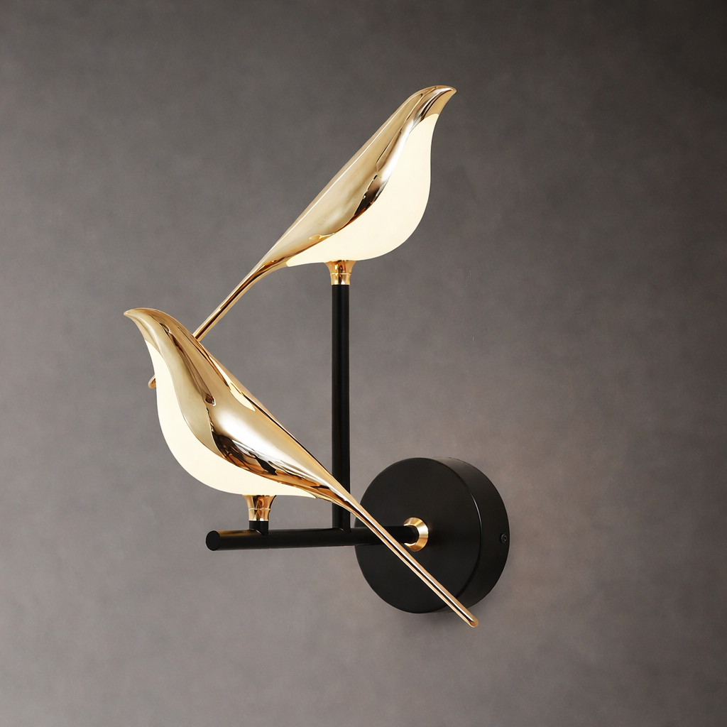 Moktan Sabai Nordic Golden Bird LED Wall Lamp Bedroom Bedside Living Room Bar Decorative Sconce