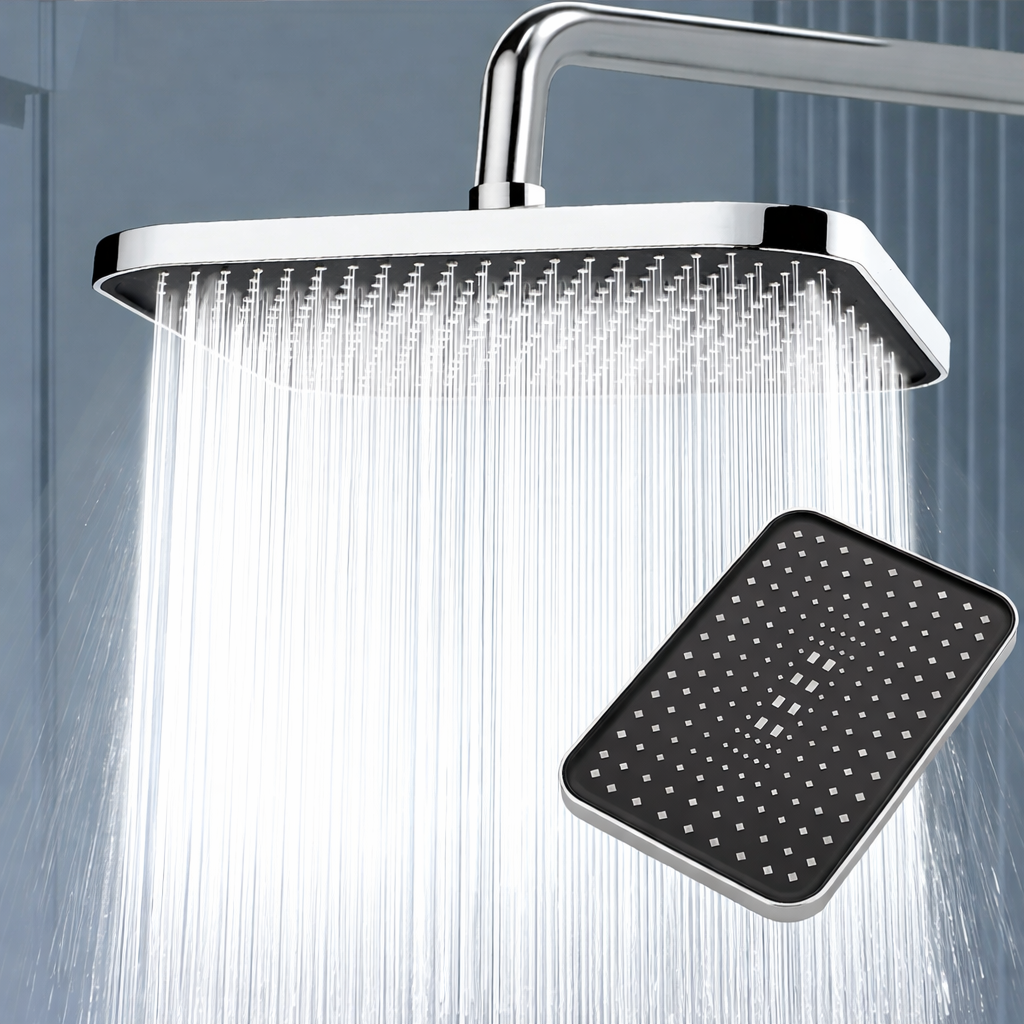 Moktan Sabai 14" High Pressure Rain Shower Head Top Spray 360° Swivel Water Saving Flow