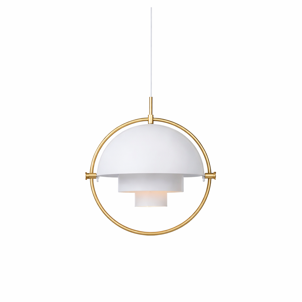 Moktan Sabai Modern Nordic Pendant Light E27 Hanging Lamp for Bedroom Dining Room Bedside D28cm white