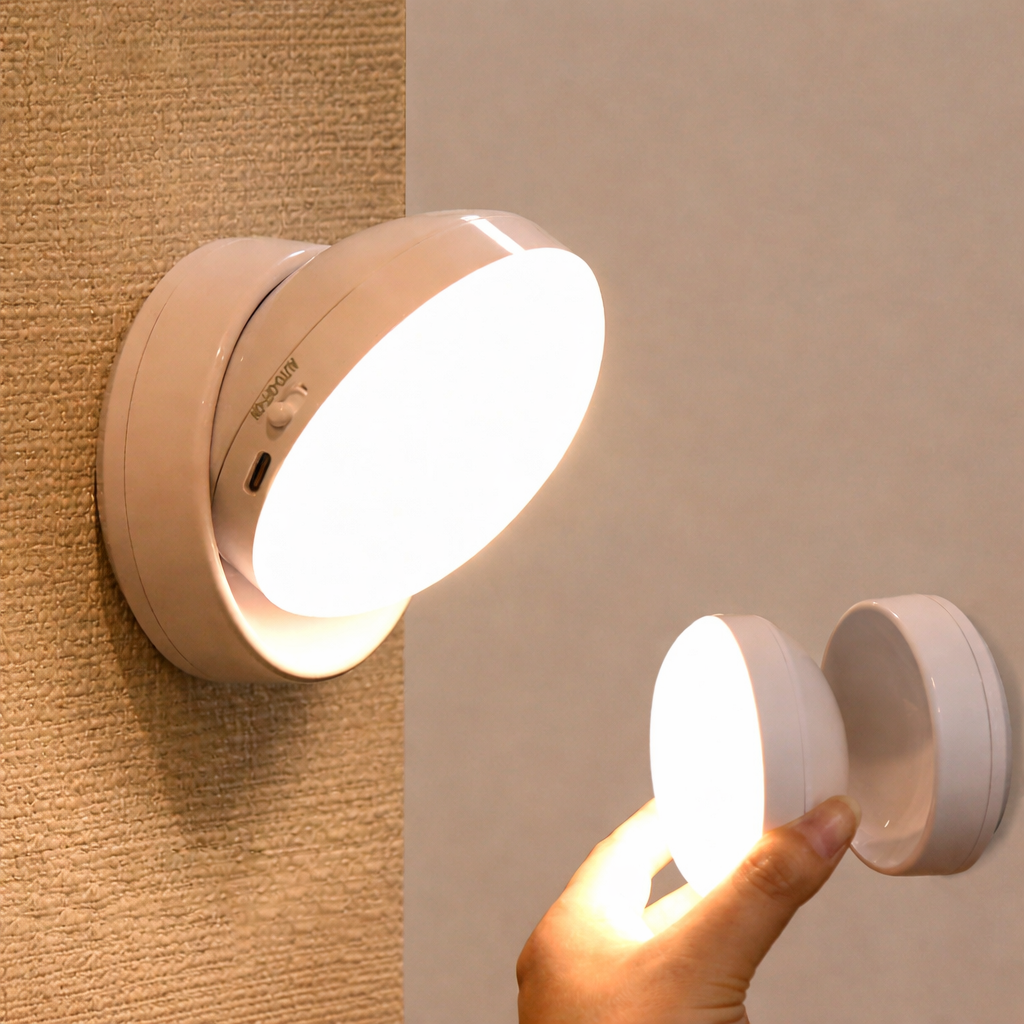 Moktan Sabai 360° Rotating Magnetic LED Night Light Motion Sensor USB Rechargeable Lamp