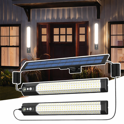 Solar Motion Sensor LED Wall Light Waterproof Outdoor Security Yard Fence Lamp