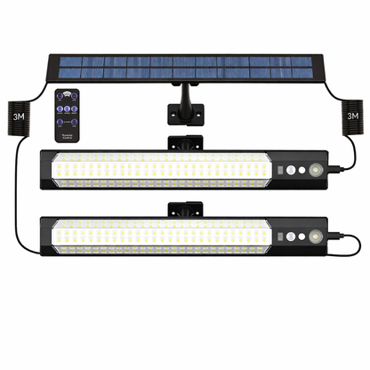 Solar Motion Sensor LED Wall Light Waterproof Outdoor Security Yard Fence Lamp