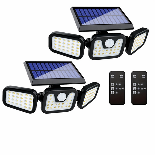 Moktan Sabai Solar Motion Sensor Lights Outdoor – 3000LM Waterproof LED Security Floodlights 2pcs-upgraded