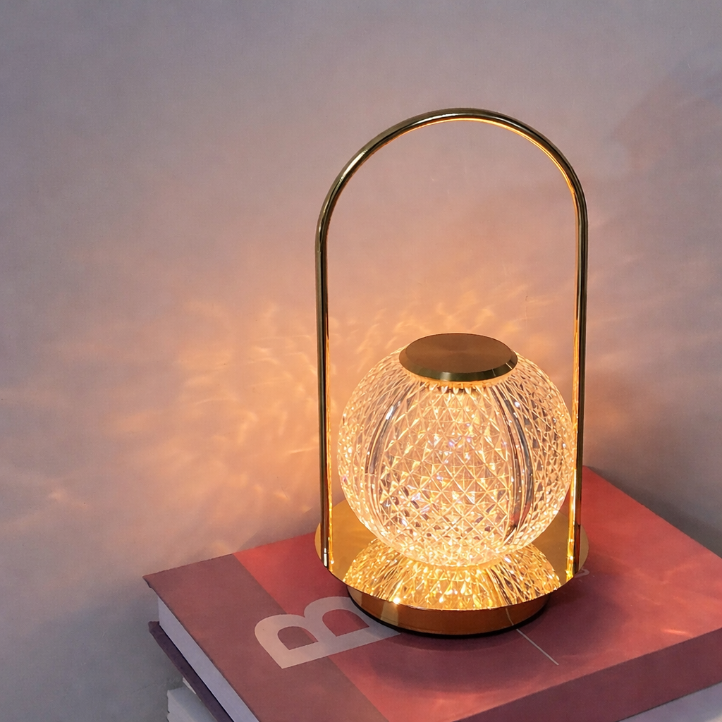 Moktan Sabai Portable Metal LED Desk Lamp USB Rechargeable Bedside Night Light Decor